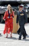 Amersfoort 18 juni 2023
Koning Willem Alexander en Prinses Amalia aanwezig bij de nieuwe standaard die overhandigt zal worden aan het Regiment Huzaren Prinses Catharina-Amalia op de Prins Bernhardkazerne. Het is de eerste keer nadat Prinses Amalia haar arm gebroken heeft na val van het paard .
