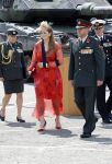 Amersfoort 18 juni 2023
Koning Willem Alexander en Prinses Amalia aanwezig bij de nieuwe standaard die overhandigt zal worden aan het Regiment Huzaren Prinses Catharina-Amalia op de Prins Bernhardkazerne. Het is de eerste keer nadat Prinses Amalia haar arm gebroken heeft na val van het paard .