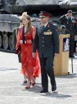 Amersfoort 18 juni 2023
Koning Willem Alexander en Prinses Amalia aanwezig bij de nieuwe standaard die overhandigt zal worden aan het Regiment Huzaren Prinses Catharina-Amalia op de Prins Bernhardkazerne. Het is de eerste keer nadat Prinses Amalia haar arm gebroken heeft na val van het paard .