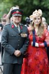 Amersfoort 18 juni 2023
Koning Willem Alexander en Prinses Amalia aanwezig bij de nieuwe standaard die overhandigt zal worden aan het Regiment Huzaren Prinses Catharina-Amalia op de Prins Bernhardkazerne. Het is de eerste keer nadat Prinses Amalia haar arm gebroken heeft na val van het paard .