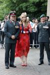 Amersfoort 18 juni 2023
Koning Willem Alexander en Prinses Amalia aanwezig bij de nieuwe standaard die overhandigt zal worden aan het Regiment Huzaren Prinses Catharina-Amalia op de Prins Bernhardkazerne. Het is de eerste keer nadat Prinses Amalia haar arm gebroken heeft na val van het paard .