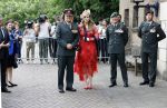 Amersfoort 18 juni 2023
Koning Willem Alexander en Prinses Amalia aanwezig bij de nieuwe standaard die overhandigt zal worden aan het Regiment Huzaren Prinses Catharina-Amalia op de Prins Bernhardkazerne. Het is de eerste keer nadat Prinses Amalia haar arm gebroken heeft na val van het paard .