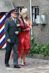 Amersfoort 18 juni 2023
Koning Willem Alexander en Prinses Amalia aanwezig bij de nieuwe standaard die overhandigt zal worden aan het Regiment Huzaren Prinses Catharina-Amalia op de Prins Bernhardkazerne. Het is de eerste keer nadat Prinses Amalia haar arm gebroken heeft na val van het paard .