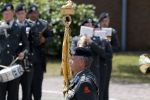Amersfoort 18 juni 2023
Koning Willem Alexander en Prinses Amalia aanwezig bij de nieuwe standaard die overhandigt zal worden aan het Regiment Huzaren Prinses Catharina-Amalia op de Prins Bernhardkazerne. Het is de eerste keer nadat Prinses Amalia haar arm gebroken heeft na val van het paard .