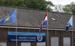 Amersfoort 18 juni 2023
Koning Willem Alexander en Prinses Amalia aanwezig bij de nieuwe standaard die overhandigt zal worden aan het Regiment Huzaren Prinses Catharina-Amalia op de Prins Bernhardkazerne. Het is de eerste keer nadat Prinses Amalia haar arm gebroken heeft na val van het paard .