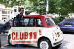 Amsterdam 4 juni 2025
Thomas v d Vlugt met zijn fiat 500 karretje in het centrum van Amsterdam