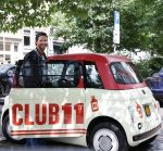 Amsterdam 4 juni 2025
Thomas v d Vlugt met zijn fiat 500 karretje in het centrum van Amsterdam