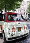 Amsterdam 4 juni 2025
Thomas v d Vlugt met zijn fiat 500 karretje in het centrum van Amsterdam