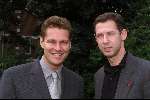 Amsterdam 04-07-1999
Amsterdam-diner t.b.v het aids-fonds.
Albert Verlinde met Onno Hoes