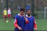 Amsterdam 05 Juli 1999
eerste training Ajax Amsterdam seizoen 1999/2000
Arveladze samen met Dean Gorre