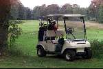 Buggy bij golfbaan