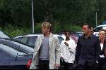 Lelystad 05 Juli 1999
Richard Witschge en Johnny van t Schip bij de begrafenis van de moeder van Aron Winter.