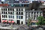 Amsterdam 22 juni 1999
De totaal uitgebrandde discotheek ROXY met links onder de winkel van Prinses Stephanie van Monaco REPLAY