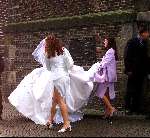 Amsterdam, 8 juli 2000
Trouwen Patrick kluivert met zijn Angela Kluivert