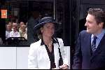 Utrecht 8 juli 2000
Trouwen  Prins Bernhard Jr en Annette Sekreve in domtoren in Utrecht.
Elisabeth Fabius met man