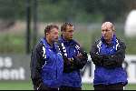 Amsterdam 5 juli 2000
Eerste training van AJAX seizoen 2000/2001 met een geheel nieuwe outfit van kledingsponsor ADIDAS
Co Adriaans-Johnny v \'t Schip en Leo v Veen