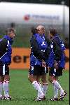Amsterdam 5 juli 2000
Eerste training van AJAX seizoen 2000/2001 met een geheel nieuwe outfit van kledingsponsor ADIDAS
Peter Boeve-Johnny v \'t Schip en Leo v Veen en Co Adriaans