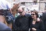 Amsterdam 16 juli 2001
Crematie van Herman Brood.
de dienst was in Pardiso
Bart Chabot met vrouw