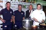 Oitsrewijk 21 juli 2001
Erik Gerts, Ernie Brandts en Henk Verhoeven in de keuken van de Rosep