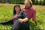 Uelsen 12 juli 2002
Arie Ribbens  en Cea