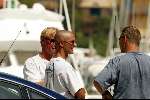 Porte Ercole 23 juli 2002
Prins Willem Alexander en Maxima varen met Prins Bernhard met de Jumbo VI
Beveiliging