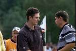 Hilversum 26 Juli 2002 TNT Dutch Open golf 2002
Justin Rose en Padrick Harrington
Golfen