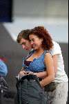 Haarlemmermeer 4 juli 2002
Katja Schuurman met haar nieuwe vriendje op schiphol