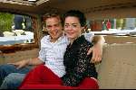 Amsterdam 25 juli 2002
Winterpresentaie RTL en Yorin
Sander Foppele met Kim Lian v d Meij