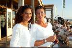 Bloemendaal 14 juli 2003
Modeshow Wolford bij strandtent Bloemendale
Chimene v Oosterhout met.....