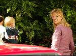 Den Haag 1 juli 2003
Emily Bemers na de geboorte van haar zoon Oop de fiets