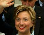 Amsterdam 2 juli 2003
Hillary Clinton in amstel hotel tijdens presentatie van haar boek
