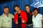 Amsterdam 15 juli 2003
Presentatie beelden van jim Idols  in Madame Tussaud samen met zijn ouders