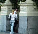Amsterdam 18 juli 2003
Johnny de Mol jr en Chantal Janzen bezoeken het amstel hotel