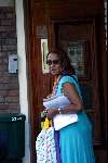 Amsterdam 22 juli 2003
Patty Brard bij haar huis