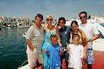 Marbella 26 juli 2003
Rene Froger met Natasja Froger  didier maxim natasja en danny en vriend natasja