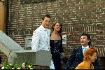 Heesch/Geffen 10 Juli 2004
Trouwen Ruud v Nistelrooy met zijn Leontien Slaats
Ronald Waterreus met vrienin
Arnold Bruggink met vriendin