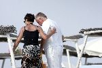St Tropez 23 juli 2004
Harry Mens met zijn ex vrouw Suze Mens