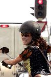 Amsterdam 28 juli 2004
Katja Schuurman op haar Harley Davidson