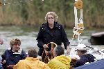 Muiden 4 juli 2004
Koningin Beatrix en Prins Friso varen op Groene Draeck