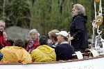 Muiden 4 juli 2004
Koningin Beatrix en Prins Friso varen op Groene Draeck