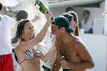 St Tropez 24 juli 2004
Feestje met champagne bij Nikki Beach.
