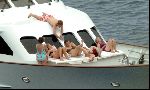 Porte Ercole 8 juli 2004
Prinses Irene Prinses Margriet en Prins Floris met Aimee op de Jumbo VI