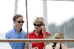 Porte Ercole 8 juli 2004
 Prinses Irene ,Prins Jaime, Prinses  Carolina   op de Jumbo VI