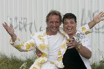 Tilburg, 3 Juli 2005
Oranje-kenner en liefhebber, Johan Vlemmix samen met Ad v d Hurh Andy de Witt