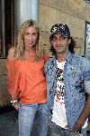 Amsterdam 30 juli 2005
Beurs mode accecoires.
Jorinde Mol met Adam Saaks