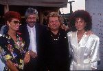 Hilversum 10 September 1991
Andre Hazes met zijn nieuwe vriendin Rachel Hazes en zijn schoonouders