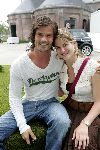 Amsterdam  28 juli 2005
Frans Molenaar modeshow bij amsterdam fashion week bij westergasfabriek. 
Arie Boomsma met zus