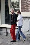 Amsterdam 23 juli 2005
Harry mulisch met vrouw op pc hooftstraat