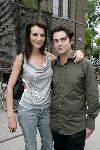 Amsterdam  28 juli 2005
Frans Molenaar modeshow bij amsterdam fashion week bij westergasfabriek. Irene v d Laar met verloofde Xander
