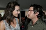 Amsterdam  28 juli 2005
Frans Molenaar modeshow bij amsterdam fashion week bij westergasfabriek. Irene v d Laar met verloofde Xander